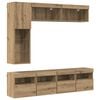 vidaXL TV Cabinet 7 pcs Artisan Oak Engineered Wood