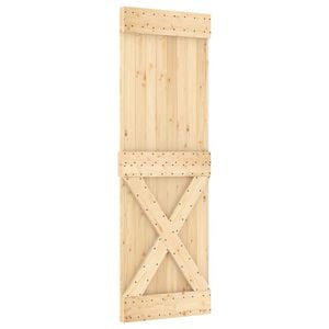 vidaXL Sliding Door NARVIK Natural and Black 70 x 210 cm (152.5 cm)