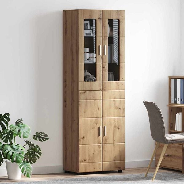 vidaXL Highboard FLORIN Artisan Oak 60 x 35 x 182 cm Engineered Wood