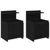 vidaXL Bedside Cabinets 2 pcs with 2 Drawers Black 40x36.5x62 cm