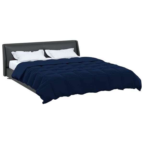 vidaXL Full Year Duvet Quilted Dark Blue 200 x 240 cm Microfiber