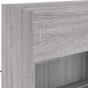 vidaXL 6 Piece TV Wall Cabinet Set with LED Lights Grey Sonoma