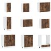 vidaXL 14 Piece Kitchen Cabinet Set Porto Smoked Oak Engineered Wood