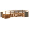 vidaXL Sectional Sofa Set 6 pcs Natural Solid Acacia Wood