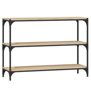 vidaXL Book Cabinet Sonoma Oak 100x33x70.5cm Engineered Wood and Steel