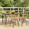 vidaXL 5 Piece Garden Dining Set Poly Rattan