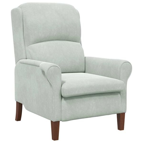 vidaXL Armchair Light grey 76 x 94 x 102 cm Velvet