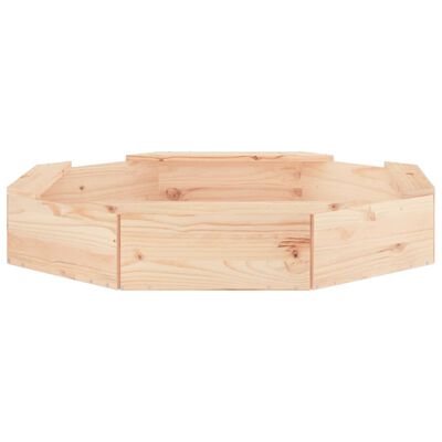 vidaXL Sandbox with Seats Octagon Solid Wood Pine