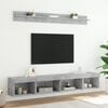 vidaXL 5 Piece TV Wall Units with LED Concrete Grey Engineered Wood