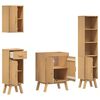 vidaXL Bathroom Furniture Set with Drawer 4 pcs Brown Solid Pine wood