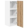 vidaXL Hanging Cabinet with Door Artisan Oak and White 30 x 31 x 80 cm
