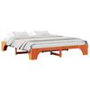 vidaXL Bed Frame Wax Brown 180 x 200 cm Solid Pine Wood