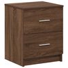 vidaXL Bedside Cabinets 2 pcs with 2 Drawers Brown Oak 40x36x50 cm