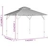 vidaXL Gazebo with Sidewalls&Double Roof 3x3 m Anthracite