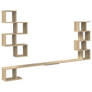 vidaXL Wall-Mounted TV Shelf Sonoma Oak 200 x 15 x 94 cm