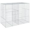 vidaXL Gabion Basket with Cover 200x100x150 cm Galvanised Iron