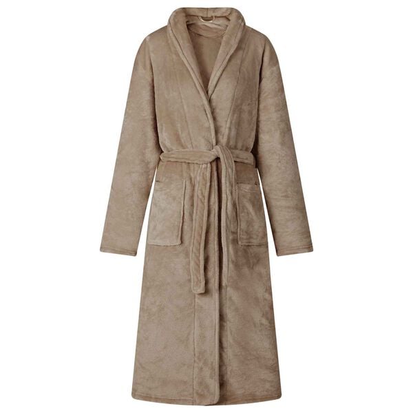 vidaXL Bathrobe without Hood Camel XL Flannel