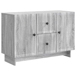 vidaXL Sideboard Grey Sonoma 89 x 34.5 x 60 cm Engineered Wood