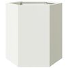 vidaXL Garden Planter 2 pcs White Hexagon 46x40x45 cm Steel