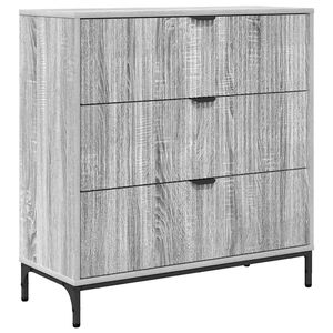 vidaXL Sideboard Grey Sonoma 79.5 x 33 x 82 cm Engineered Wood