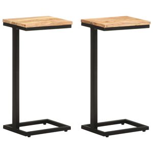 vidaXL Side Tables 2 pcs 31,5x24,5x64,5 Solid Acacia Wood