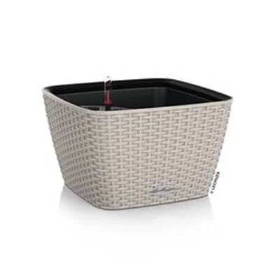 LECHUZA Planter BACINO Cottage ALL-IN-ONE 30x30 cm Sand Brown