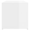 vidaXL Shoe Storage Bench High Gloss White 105x35x35 cm Engineered Wood