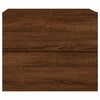 vidaXL Wall-mounted Bedside Cabinets with LED Lights 2 pcs Brown Oak