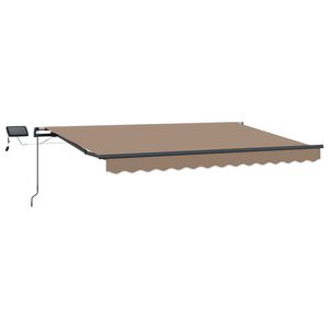 vidaXL Retractable Awning Taupe 600 x 300 cm Fabric and Aluminium