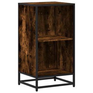 vidaXL Book Cabinet Smoked Oak 40x35x76 cm Engineered Wood
