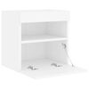 vidaXL TV Wall Cabinet with LED Lights White 40x30x40 cm