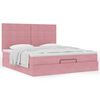 vidaXL Ottoman Bed with Mattresses Pink 160x200cm Velvet