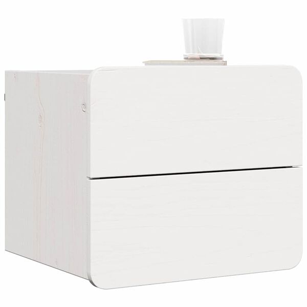 vidaXL Bedside Table 2 pcs White 39 x 34 x 33 cm Solid pinewood