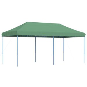 vidaXL Party Tent Green with Blue Frame Oxford Fabric