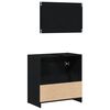 vidaXL Bathroom Cabinet Black Oak 60 x 33 x 60 cm Engineered Wood