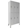 vidaXL Locker Cabinet Grey 45 x 90 x 180 cm