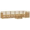 vidaXL Outdoor Sofa Set 7 pcs White 59 x 59 x 37 cm Solid Acacia Wood