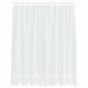 vidaXL Lace Curtain with Curtains Floral White 160 x 200 cm Polyester