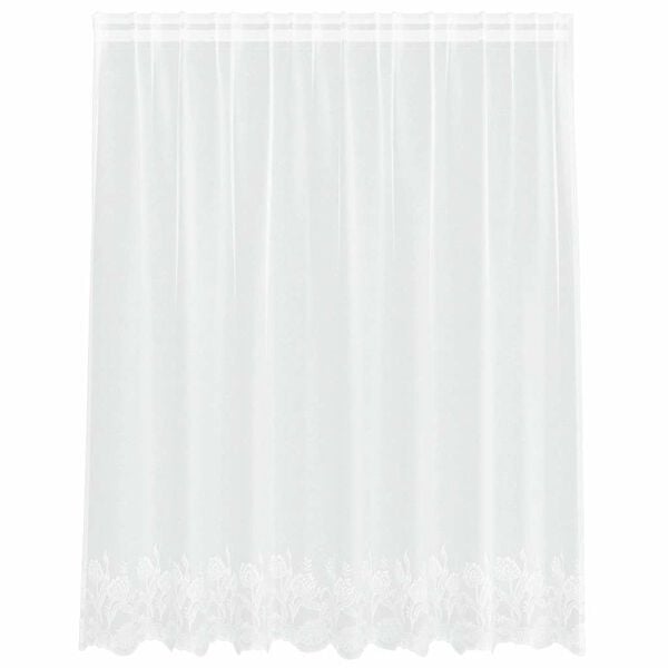 vidaXL Lace Curtain with Curtains Floral White 160 x 200 cm Polyester