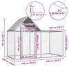 vidaXL Chicken Coop 2x1x1.5 m Galvanised Steel