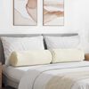 vidaXL Bolster Pillows 2 pcs Cream Ø 25 x 70 cm Corduroy Fabric