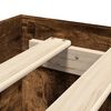 vidaXL Bed Frame without Mattress Smoked Oak 120x200 cm Engineered Wood
