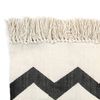 vidaXL Kilim Rug Cotton 160x230 cm with Pattern Black/White