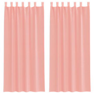 vidaXL Voile Curtains with Loops 2 pcs Pink 140x245 cm