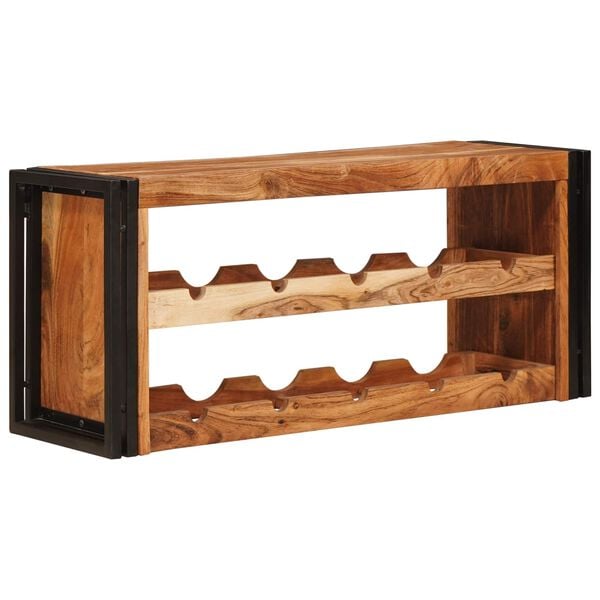 vidaXL Wine Rack Brown 100 x 45 x 33 cm Solid Acacia Wood
