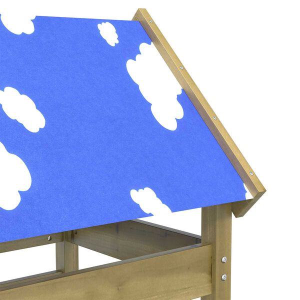 vidaXL Play Tower Brown 52.5 x 85 x 239 cm Solid Impregnated Wood