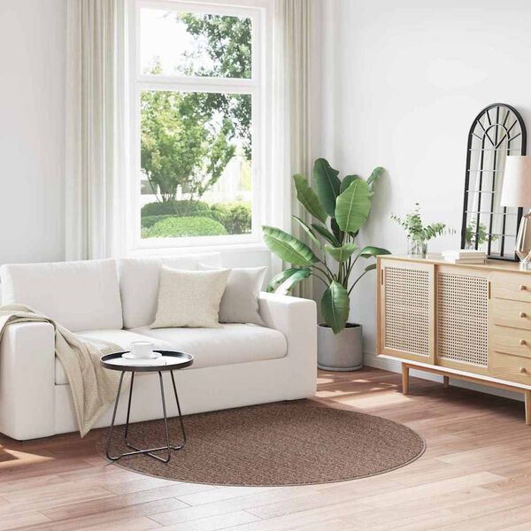 vidaXL Anti-slip Shaggy Rug Brown 160 x 160 cm PP