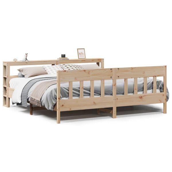 vidaXL Bed Frame without Mattress 200x200 cm Solid Wood Pine