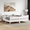 vidaXL Bed Frame without Mattress White 180x200 cm Super King Solid Wood Pine