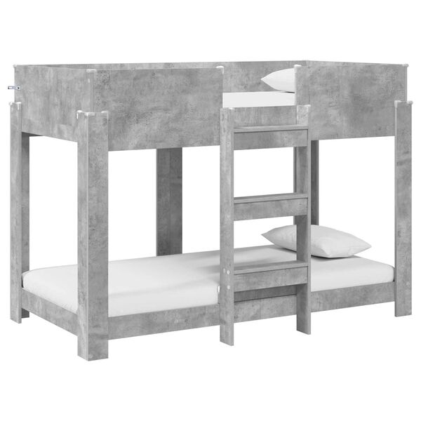vidaXL Bunk Bed for Kids Concrete Grey 80 x 160 cm Engineered Wood